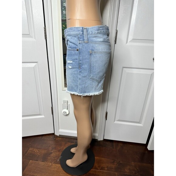 Madewell Size 30 Womens Blue 100% Cotton Stretch Pockets Denim Mom Shorts - Picture 3 of 10